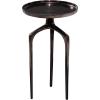 imageDeco 79 Aluminum Metal Side End Accent Table Tray Inspired Top End Table with 3 Tripod Legs Side Table 13quot x 13quot x 22quot GoldBlack