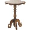 imageDeco 79 Mango Wood Turned Accent Table with Scrolled Legs and Cutout Tabletop 24quot x 24quot x 31quot Brown