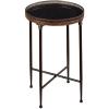 imageDeco 79 Metal Side End Accent Table End Table with Tray Top Side Table 18quot x 18quot x 26quot BlackBlack