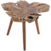 imageDeco 79 Teak Wood Handmade Side End Accent Table Live Edge End Table with Tripod Legs Side Table 27quot x 25quot x 20quot Brown