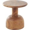 imageDeco 79 Wood Handmade Side End Accent Table End Table with Rounded Block Base Side Table 16quot x 16quot x 16quot BrownBrown