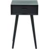 imageDeco 79 Wood Side End Accent Table Single Drawer End Table Side Table 16quot x 13quot x 28quot BlackBlack