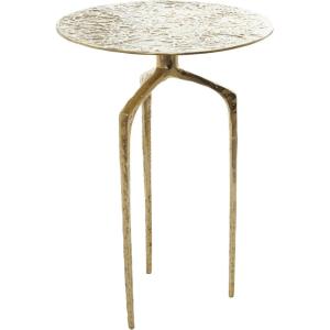 imageDeco 79 Aluminum Metal Geometric Side End Accent Table Slim Textured End Table Side Table 15quot x 15quot x 22quot GrayGold