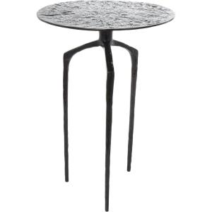 imageDeco 79 Aluminum Metal Geometric Side End Accent Table Slim Textured End Table Side Table 15quot x 15quot x 22quot GrayGrey