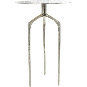 imageDeco 79 Aluminum Metal Geometric Side End Accent Table Slim Textured End Table Side Table 15quot x 15quot x 22quot GraySilver