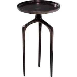 imageDeco 79 Aluminum Metal Side End Accent Table Tray Inspired Top End Table with 3 Tripod Legs Side Table 13quot x 13quot x 22quot GoldBlack
