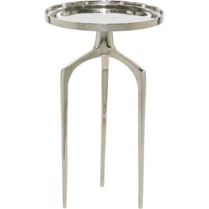 imageDeco 79 Aluminum Metal Side End Accent Table Tray Inspired Top End Table with 3 Tripod Legs Side Table 13quot x 13quot x 22quot GoldSilver