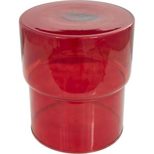imageDeco 79 Glass Side End Accent Table Modern End Table Side Table 16quot x 16quot x 19quot Red