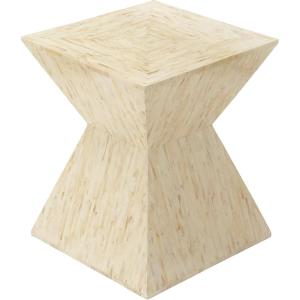 imageDeco 79 Mother of Pearl Shell Handmade Side End Accent Table Hourglass Shaped End Table Side Table 16quot x 16quot x 19quot BeigeBeige