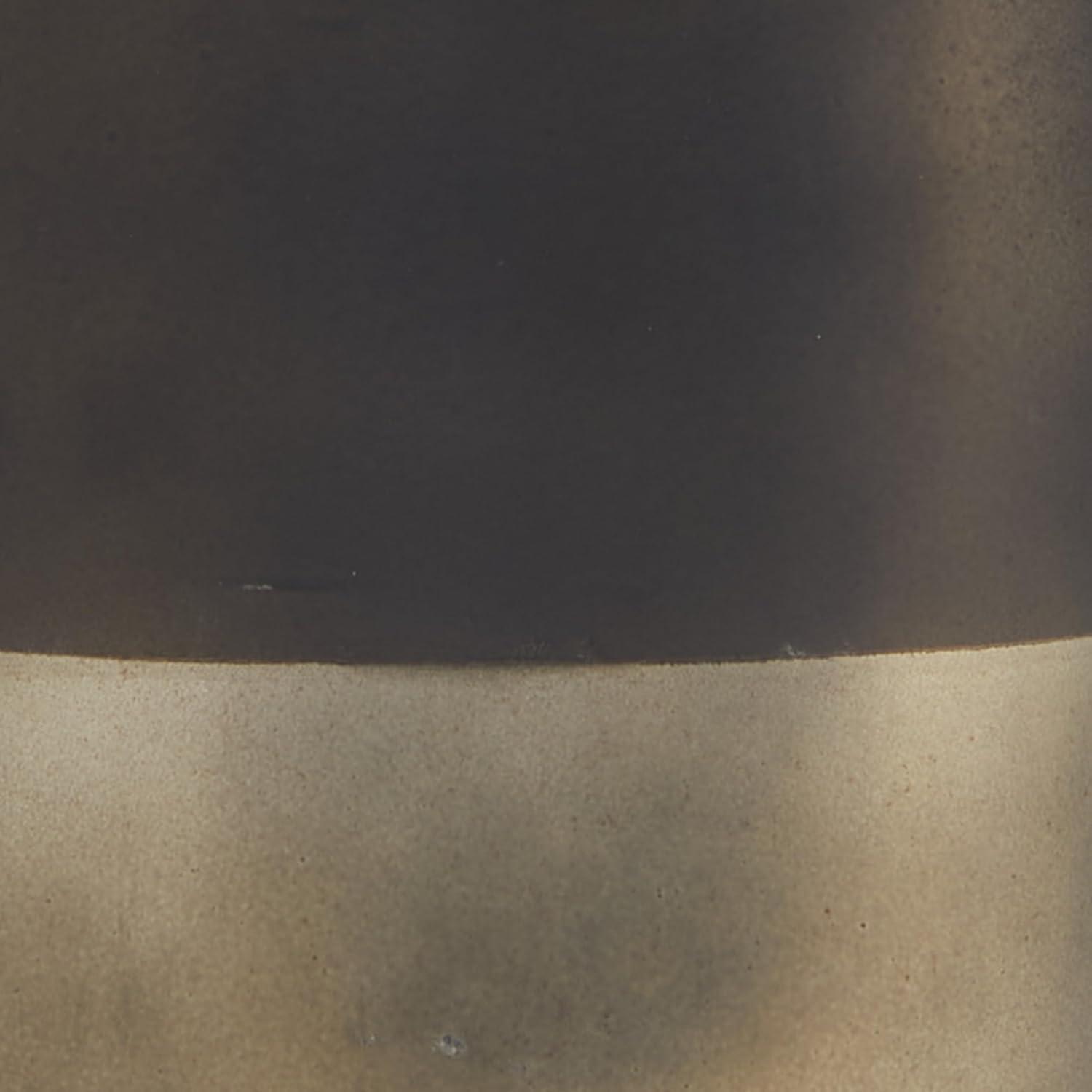 imageDeco 79 Glass Abstract Living Room Decorative Jars Colorblock Decorative Container with Gold Accents and Silver Wave Designed Top Jar with Lid 7quot x 4quot x 16quot Bronze