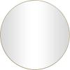 imageDeco 79 Glass Room Wall Mirror Oval Entryway Mirror Wall Mounted Mirror 20quot x 1quot x 47quot BeigeGold