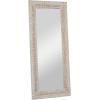 imageDeco 79 Mango Wood Scroll Vine Wall Mirror with Brown Carved Detail 36quot x 2quot x 84quot White