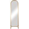 imageDeco 79 Metal Arched Freestanding Foldable Floor Mirror 18quot x 24quot x 65quot Gold
