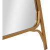 imageDeco 79 Metal Arched Freestanding Foldable Floor Mirror 18quot x 24quot x 65quot Gold