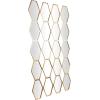 imageDeco 79 Metal Geometric Wall Mirror with Diamond and Hexagon Shaped Mirrors 29quot x 1quot x 53quot Gold