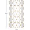 imageDeco 79 Metal Geometric Wall Mirror with Diamond and Hexagon Shaped Mirrors 29quot x 1quot x 53quot Gold
