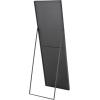 imageDeco 79 Metal Room Floor Mirror Foldable Entryway Mirror with Thin Minimalistic Frame Free Standing Mirror 20quot x 21quot x 63quot Black