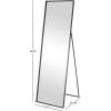 imageDeco 79 Metal Room Floor Mirror Foldable Entryway Mirror with Thin Minimalistic Frame Free Standing Mirror 20quot x 21quot x 63quot Black