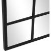 imageDeco 79 Metal Room Floor Mirror Window Pane Inspired Entryway Mirror Free Standing Mirror 40quot x 1quot x 79quot Black