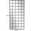 imageDeco 79 Metal Room Floor Mirror Window Pane Inspired Entryway Mirror Free Standing Mirror 40quot x 1quot x 79quot Black