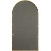 imageDeco 79 Metal Room Wall Mirror Arched Window Pane Entryway Mirror Wall Mounted Mirror 32quot x 1quot x 60quot Gold