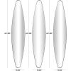 imageDeco 79 Metal Room Wall Mirror Elongated Oval Entryway Mirrors Set of 3 Wall Mounted Mirrors 10quotW 47quotH Black