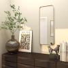 imageDeco 79 Metal Room Wall Mirror Entryway Mirror with Thin Frame Wall Mounted Mirror 13quot x 2quot x 36quot GoldGold