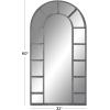 imageDeco 79 Metal Room Wall Mirror Window Pane Inspired Entryway Mirror with Arched Top Wall Mounted Mirror 32quot x 1quot x 60quot Black