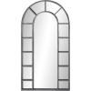 imageDeco 79 Metal Room Wall Mirror Window Pane Inspired Entryway Mirror with Arched Top Wall Mounted Mirror 32quot x 1quot x 60quot Black
