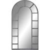 imageDeco 79 Metal Room Wall Mirror Window Pane Inspired Entryway Mirror with Arched Top Wall Mounted Mirror 32quot x 1quot x 60quot Black