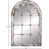 imageDeco 79 Metal Room Wall Mirror Window Pane Inspired Entryway Mirror with Arched Top Wall Mounted Mirror 34quot x 2quot x 52quot White
