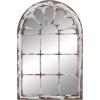 imageDeco 79 Metal Room Wall Mirror Window Pane Inspired Entryway Mirror with Arched Top Wall Mounted Mirror 34quot x 2quot x 52quot White