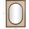 imageDeco 79 Rattan Room Wall Mirror Entryway Mirror with Black Accent Frames Wall Mounted Mirror 30quot x 2quot x 42quot Brown