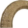 imageDeco 79 Rattan Room Wall Mirror Woven Entryway Mirror with Arched Top Wall Mounted Mirror 27quot x 3quot x 48quot Brown