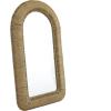 imageDeco 79 Rattan Room Wall Mirror Woven Entryway Mirror with Arched Top Wall Mounted Mirror 27quot x 3quot x 48quot Brown