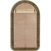 imageDeco 79 Rattan Room Wall Mirror Woven Entryway Mirror with Arched Top Wall Mounted Mirror 27quot x 3quot x 48quot Brown
