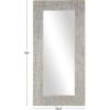 imageDeco 79 Teak Wood Room Floor Mirror Mosaic Entryway Mirror with Brown Inner Frame Free Standing Mirror 39quot x 2quot x 78quot Beige