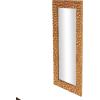 imageDeco 79 Wood Geometric Room Floor Mirror Textured Concave Honeycomb Entryway Mirror Free Standing Mirror 24quot x 1quot x 48quot Brown