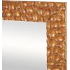 imageDeco 79 Wood Geometric Room Floor Mirror Textured Concave Honeycomb Entryway Mirror Free Standing Mirror 24quot x 1quot x 48quot Brown