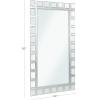 imageDeco 79 Wooden Geometric Room Floor Mirror Entryway Mirror with Square Mirrored Insert Frame Free Standing Mirror 49quot x 1quot x 83quot Silver