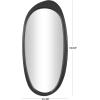 imageDeco 79 Wooden Room Wall Mirror Abstract Oval Entryway Mirror Wall Mounted Mirror 24quot x 1quot x 51quot Black244L x 13W