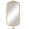 imageDeco 79 Wooden Scroll Room Wall Mirror Oval Entryway Mirror with Beaded Frame Wall Mounted Mirror 24quot x 1quot x 48quot Bronze