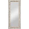 imageDeco 79 Mango Wood Scroll Vine Wall Mirror with Brown Carved Detail 36quot x 2quot x 84quot White