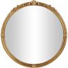 imageDeco 79 Metal Floral Room Wall Mirror Orante Antique Curved Entryway Mirror Wall Mounted Mirror 36quot x 2quot x 26quot Gold365L x 13W