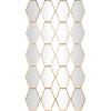 imageDeco 79 Metal Geometric Wall Mirror with Diamond and Hexagon Shaped Mirrors 29quot x 1quot x 53quot Gold