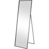 imageDeco 79 Metal Room Floor Mirror Foldable Entryway Mirror with Thin Minimalistic Frame Free Standing Mirror 20quot x 21quot x 63quot Black