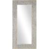 imageDeco 79 Teak Wood Room Floor Mirror Mosaic Entryway Mirror with Brown Inner Frame Free Standing Mirror 39quot x 2quot x 78quot Beige