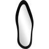 imageDeco 79 Velvet Abstract Room Wall Mirror Wavy Entryway Mirror Wall Mounted Mirror 26quot x 2quot x 65quot WhiteBlack