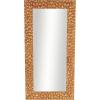 imageDeco 79 Wood Geometric Room Floor Mirror Textured Concave Honeycomb Entryway Mirror Free Standing Mirror 24quot x 1quot x 48quot Brown