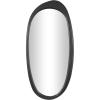 imageDeco 79 Wooden Room Wall Mirror Abstract Oval Entryway Mirror Wall Mounted Mirror 24quot x 1quot x 51quot Black244L x 13W